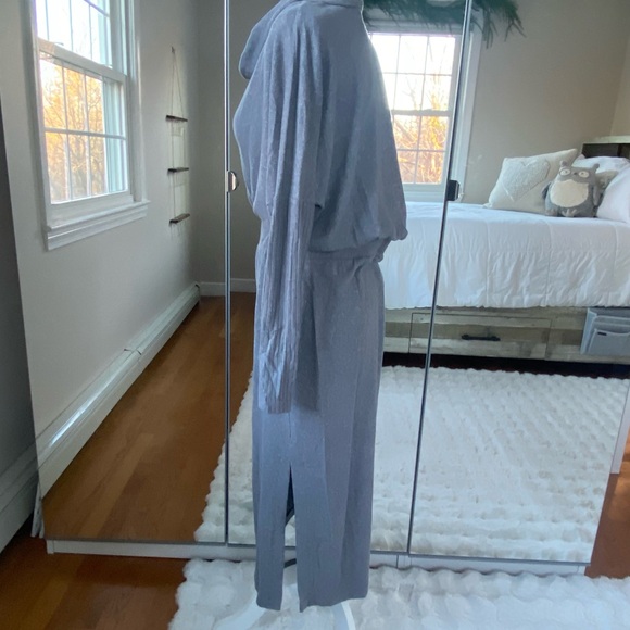 NWT Daily Practice by Anthropologie The Arabella Drapey Dress Cowl Neck Gray M - Picture 6 of 12